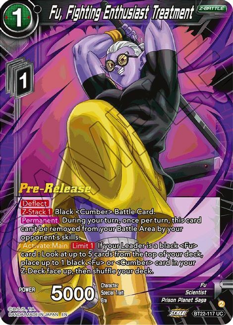Fu, Fighting Enthusiast Treatment Card Front