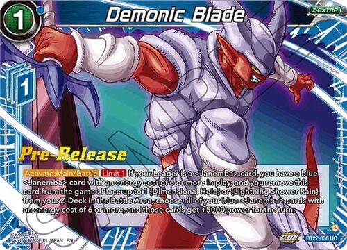 Demonic Blade Card Front