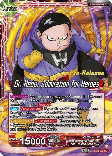 Dr. Hedo // Dr Hedo, Admiration for Heroes Card Front