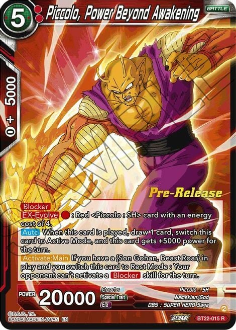 Piccolo, Power Beyond Awakening Card Front