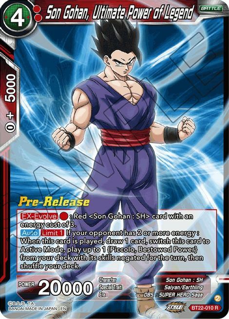 Son Gohan, Ultimate Power of Legend Card Front
