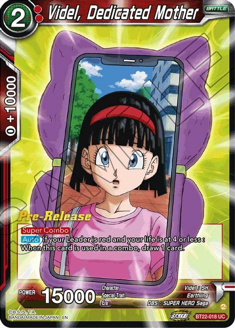Videl, Dedicated Mother Card Front