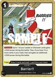 Barrier!! · Pre-Release Stamp OP04-095