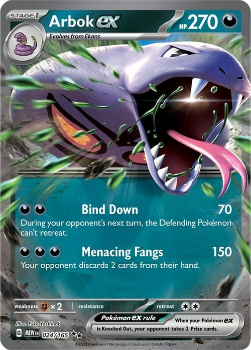 Arbok ex Card Front