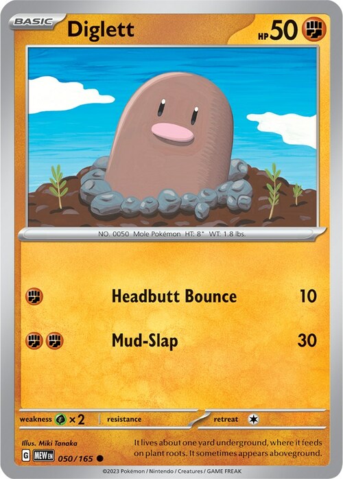 Diglett Card Front