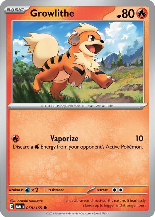Growlithe Card Front