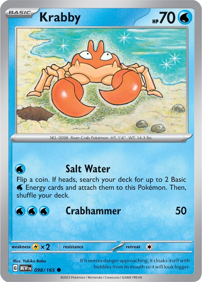 Krabby 151 Pokémon CardTrader