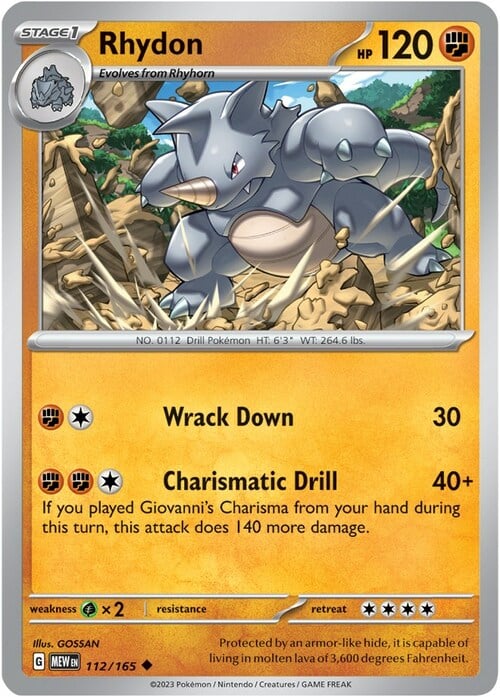 Rhydon Card Front