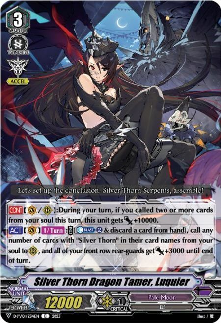 Silver Thorn Dragon Tamer, Luquier Card Front