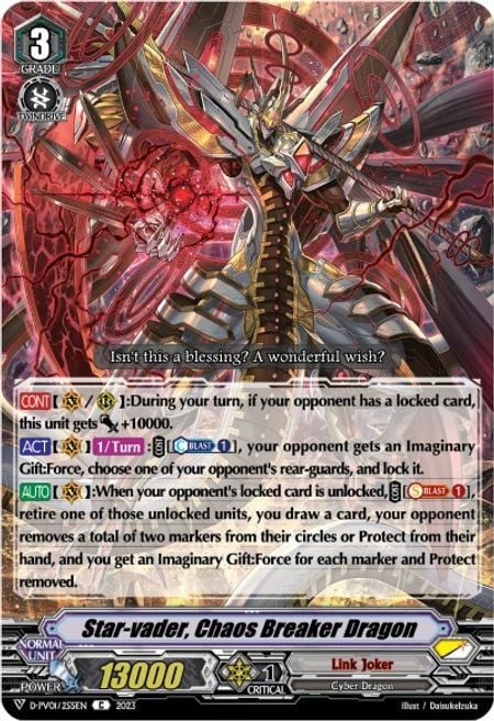 Star-vader, Chaos Breaker Dragon Card Front