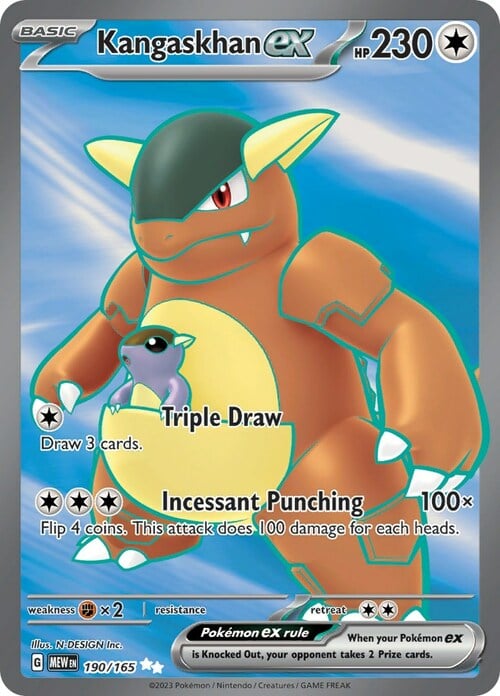 Kangaskhan EX [Triple Draw | Kindred Kick] Card Front