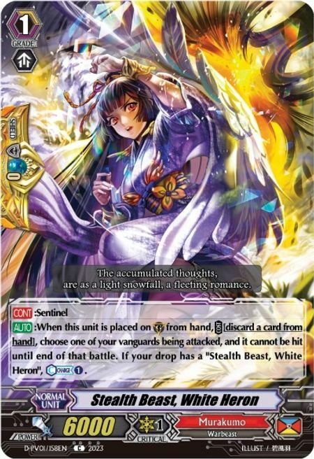 Stealth Beast, White Heron Card Front