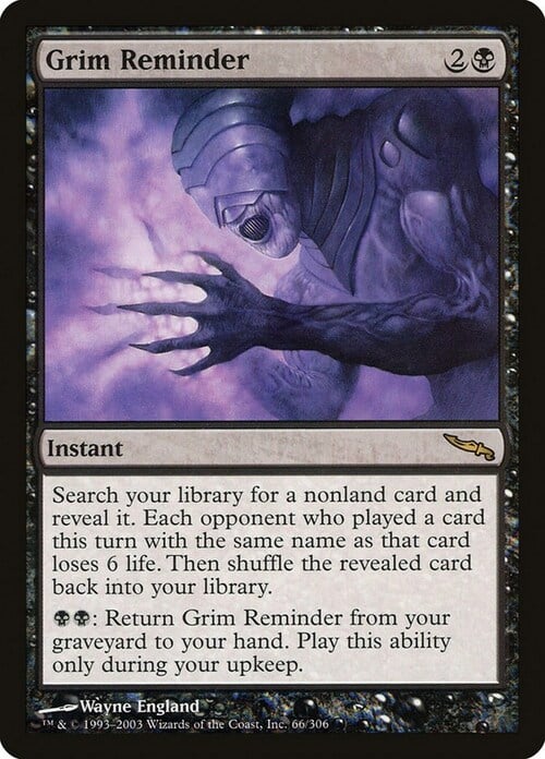 Grim Reminder Card Front