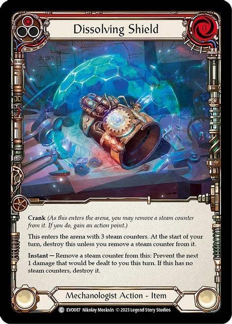 Dissolving Shield - Red Card Front