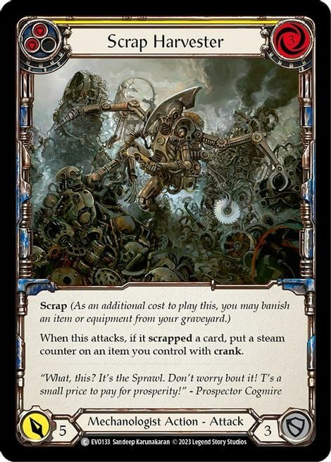 Scrap Harvester - Yellow Card Front