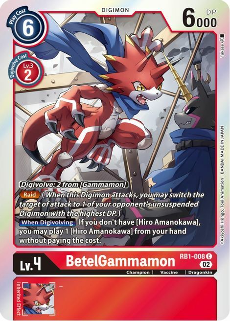 BetelGammamon Card Front