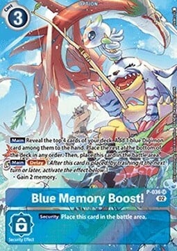 Blue Memory Boost! Card Front