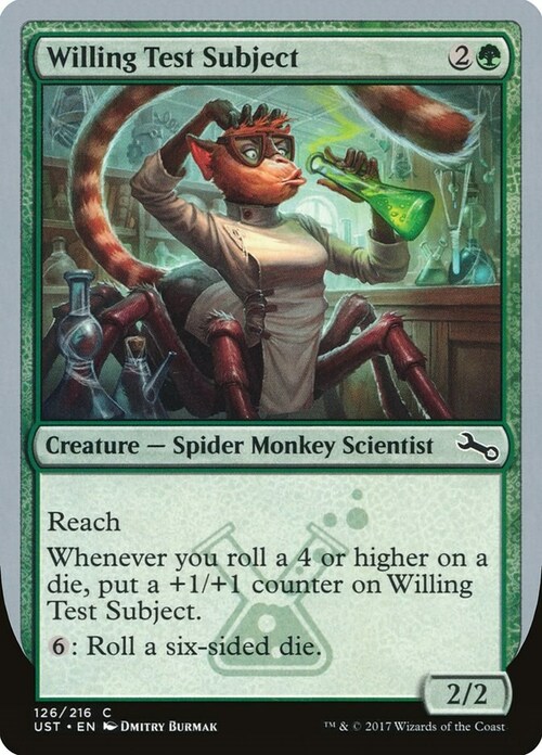 Willing Test Subject Card Front