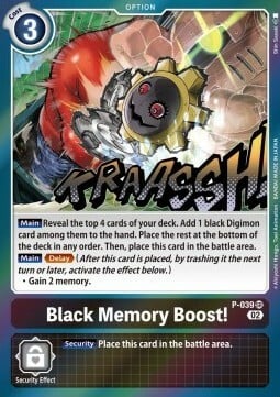 Black Memory Boost! Card Front