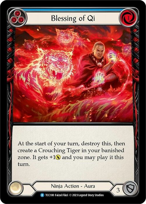 Blessing of Qi (Blue) Card Front