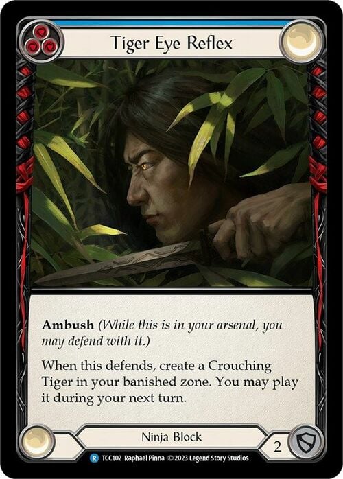 Tiger Eye Reflex (Blue) Card Front