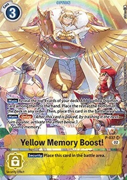 Yellow Memory Boost! Card Front