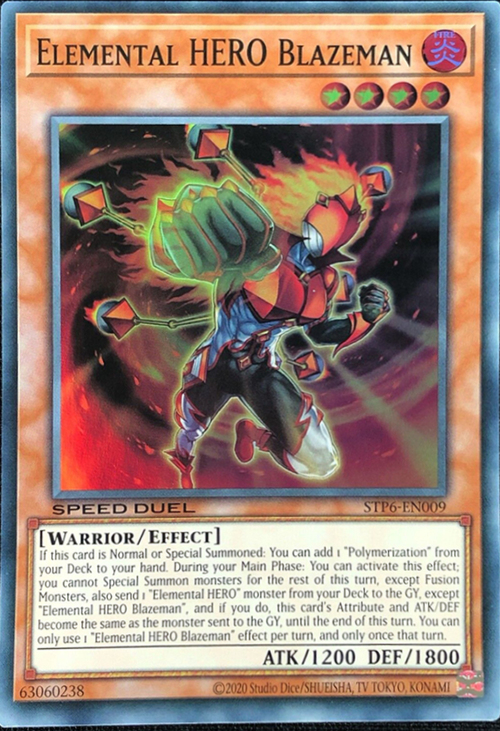Elemental HERO Blazeman Card Front