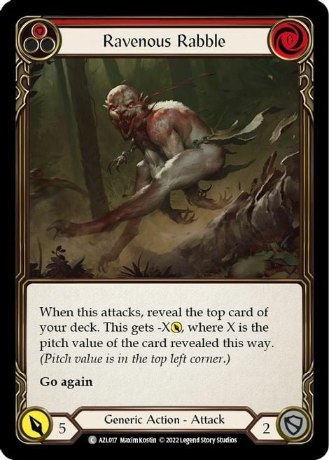 Ravenous Rabble - Red Card Front