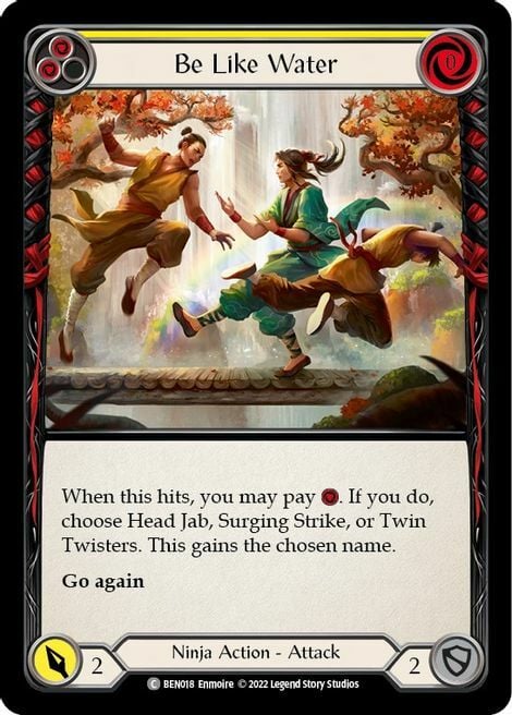 Be Like Water - Yellow Card Front