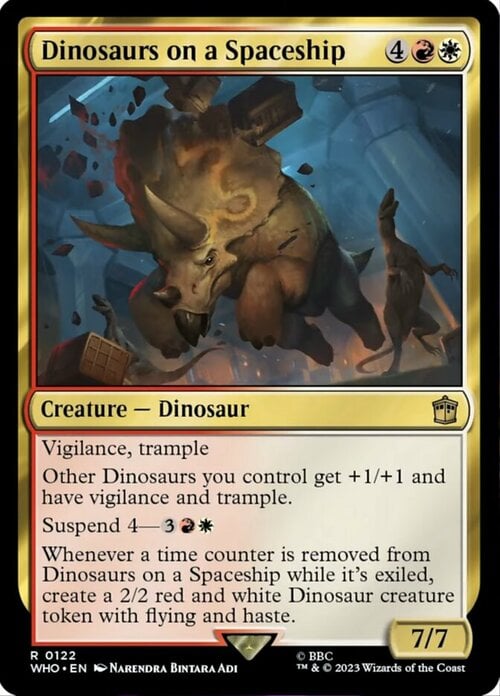 Dinosaurs on a Spaceship Card Front