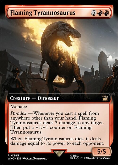 Flaming Tyrannosaurus Frente