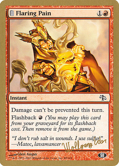 Flaring Pain Card Front