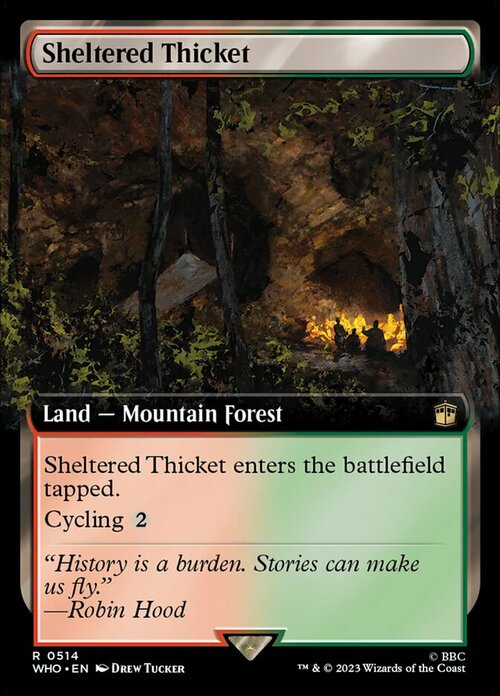 Sheltered Thicket Card Front