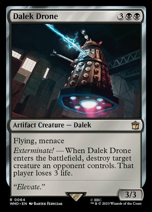 Dalek Drone Card Front