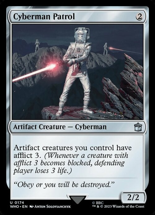 Cyberman Patrol Card Front