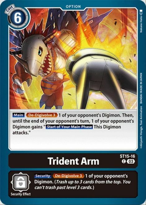 Trident Arm Card Front
