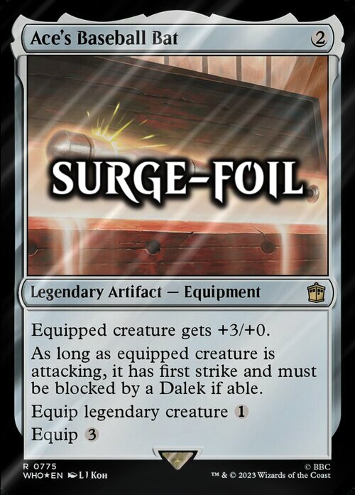 Ace's Baseball Bat Card Front