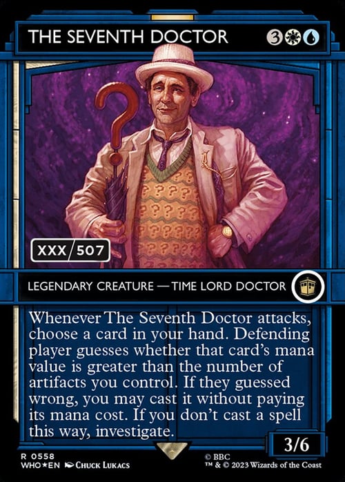 The Seventh Doctor Card Front