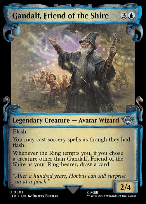 Gandalf, amigo de la Comarca Frente