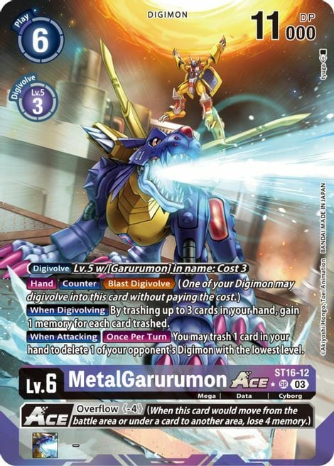 MetalGarurumon Ace Card Front
