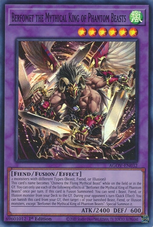 Berfomet the Mythical King of Phantom Beasts Card Front