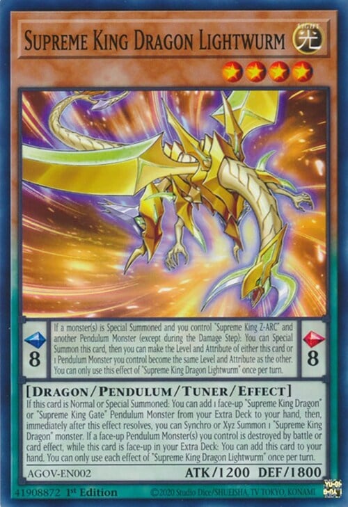 Supreme King Dragon Lightwurm Card Front