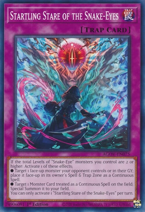 Startling Stare of the Snake-Eyes Card Front