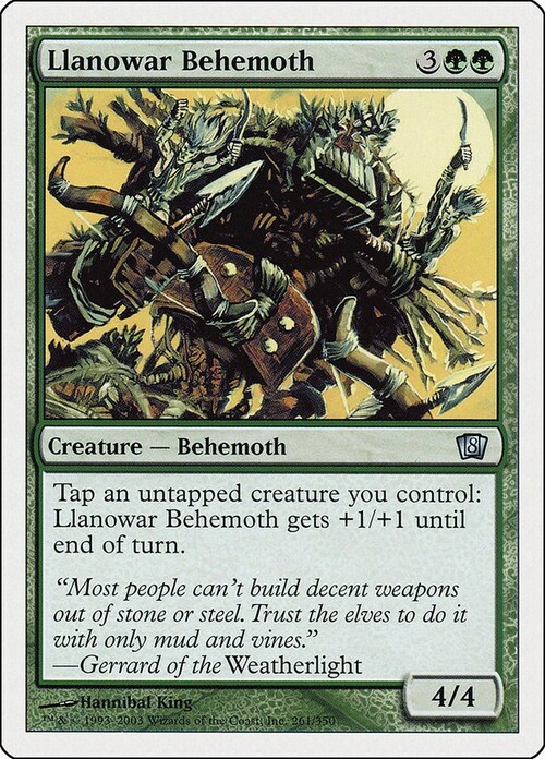 Llanowar Behemoth Card Front