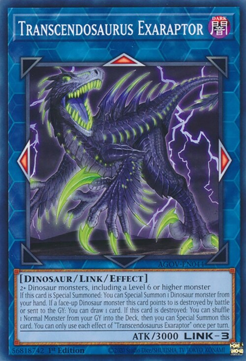 Trascendosauro Exaraptor Card Front