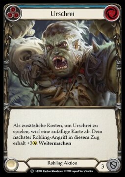 Primeval Bellow - Blue Card Front