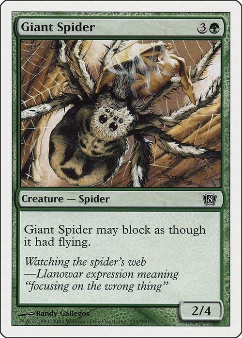 Araña gigante Frente