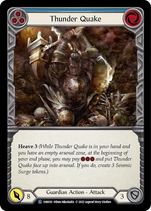 Thunder Quake - Blue Card Front