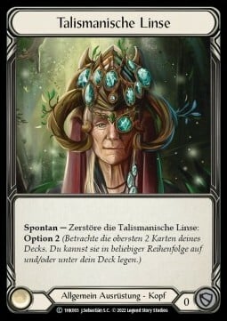 Talismanic Lens Card Front