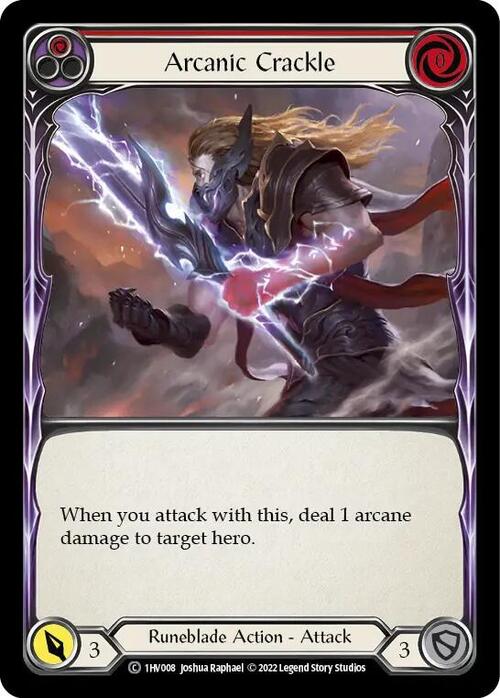 Arcanic Crackle (Red) Card Front